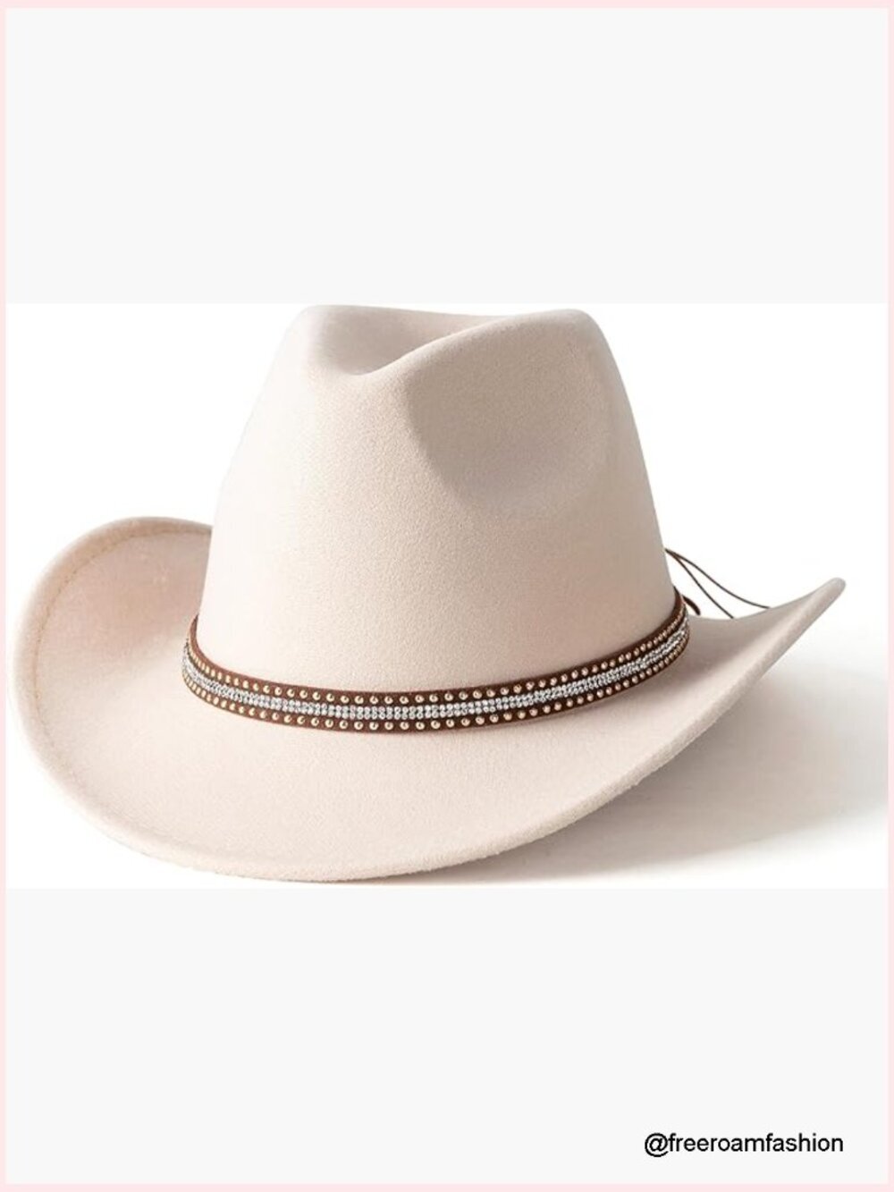 Classic Wide Brim Western Cowboy Hat - Adjustable Unisex Felt